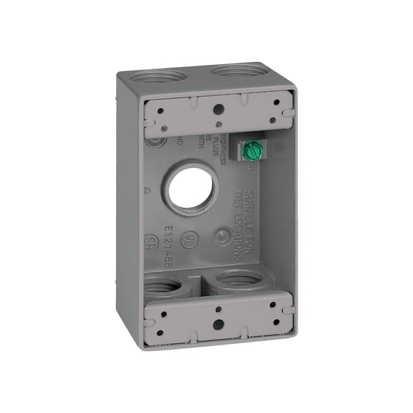 Caja eléctrica metálica Sigma 14253-5, resistente a la intemperie, gris