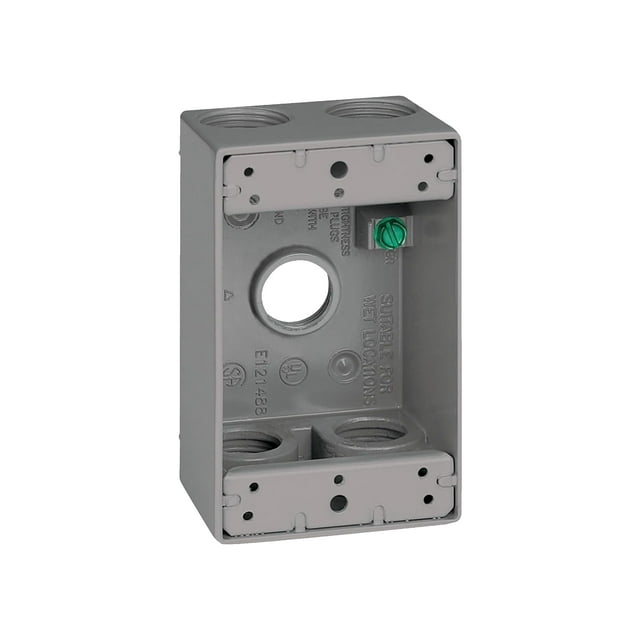 Caja eléctrica metálica Sigma 14253-5, resistente a la intemperie, gris