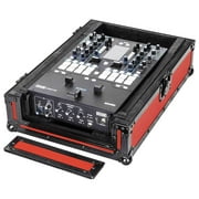 Odyssey FR12MIXBKREDXD Universal 12-inch Format Extra Deep DJ Mixer Case - Black on Red