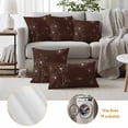 thumbnail image 6 of Brown Outdoor Waterproof Pillow Covers, Spring Flora Decorative Rectangle Throw Pillowcase Sofa Cushion Sham for Patio/Couch/Chair, 20"x12" 2 Pack, 6 of 8