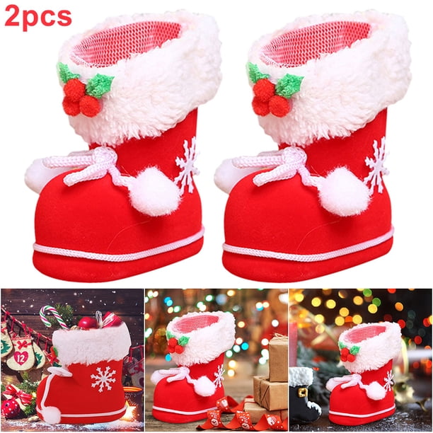 Zapatos Navideños Mini Regalo Rojos Regalo Nochebuena (S)