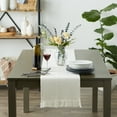 thumbnail image 2 of Design Imports CAMZ12096 Chemin de Table à Franges Taupe Varié, 2 of 2