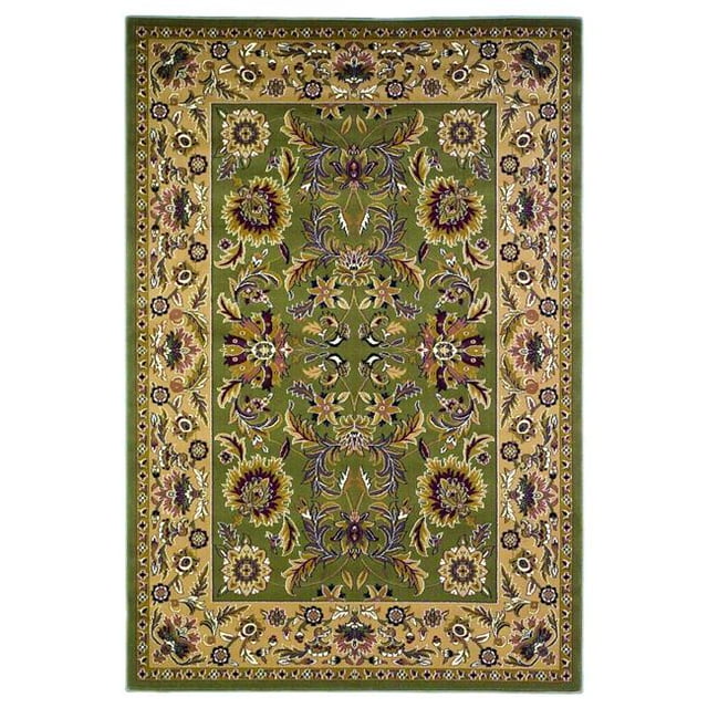 HomeRoots 353259 2 ft. 3 in. x 3 ft. 3 in. Polypropylene Green & Taupe Area Rug