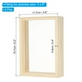 thumbnail image 2 of Uxcell Fit 3x6 inch Wood Picture Frames 2 Pack Double Sided Acrylic Plant Specimens Frame Natural Color, 2 of 5