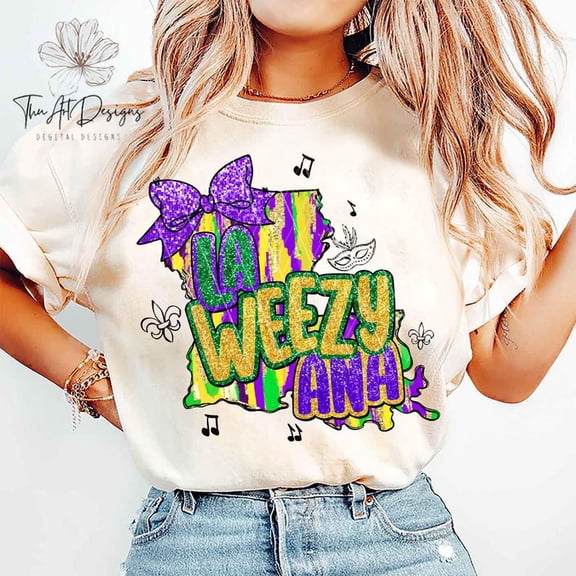 Nodb La Weezy Ana Mardi Gras Shirt, Mardi Gras Louisiana Map, Mardi Gras Shirt SAND S-5XL