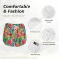 thumbnail image 6 of Lsque Peacock Feathers And Flowers Printed Women's Running Shorts with Liner Pockets,Elastic Quick Dry Workout Athletic Gym Yoga Shorts,Womens High Waist Shorts-XX-Large, 6 of 9
