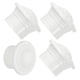 thumbnail image 1 of Extremos de varilla de cortina Uxcell, 4 piezas de tapa de cabeza de varilla de cortina de plástico para decoración de ventanas modernas de oficina en casa, blanca, 1 of 6