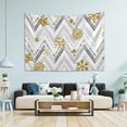 thumbnail image 2 of FREEAMG Gold Snowflake Christmas Tapestries Wall Hanging Bedding Tapestry Aesthetic Tapestries for Bedroom Living Room Dorm Home Wall Decor 60" x 51" Horizontal, 2 of 7