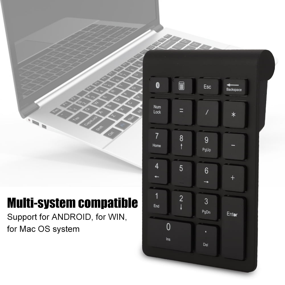 ABS Wireless Keyboard Numeric Keypad 10m/32.8ft Working Distance Digital Keyboard for Tablets Mobile Phones Laptops