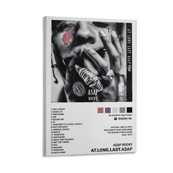 ASAP Rocky At. Long. Last. ASAP Album Cover Canvas Poster Bedroom Decor Landscape Office Room Decor Gift