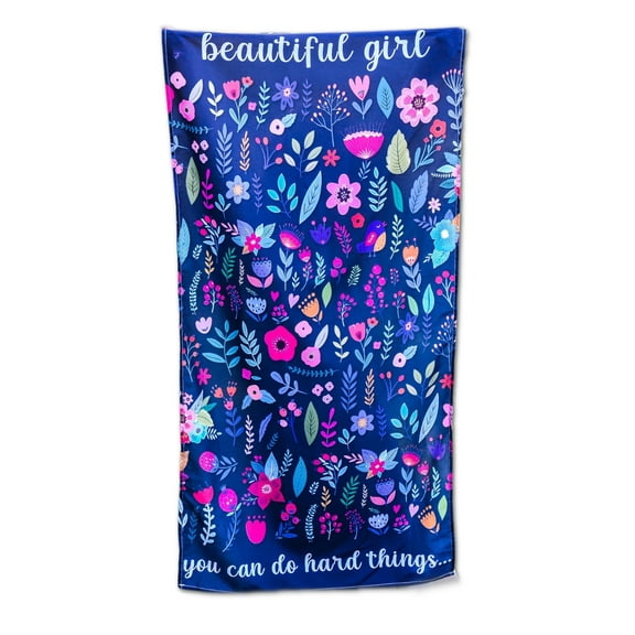 Birdy Boutique “Beautiful Girl You Can Do Hard Things” Tapestry – 40" x 20" Wall Art