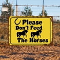 thumbnail image 4 of Please Don't Feed The Horses Signs Feed Warning Tin Signs 12x8 Inch Easy Mounting, Street Pre-Drilled Holes Metal Sign for Outside Door Business Workplace Wall Print Made in The USA, 4 of 6