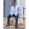 thumbnail image 4 of COOFANDY Men's Classic Dress Pants Flat Front Hidden Expandable Waistband Casual Suit Pant, 4 of 6