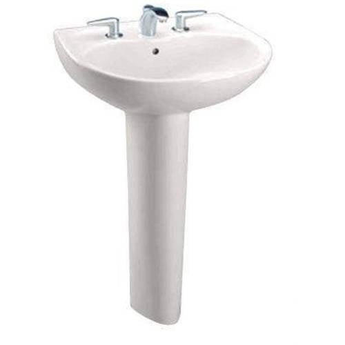 Toto Supreme 227/8" Pedestal Bathroom Sink with 3 Faucet Holes Drilled