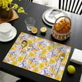 thumbnail image 3 of Summer Lemon Leaf Fruit Placemats for Dining Table Durable Placemats for Restaurant Valentines Gift Party Christmas Rustic Vintage Dinner Mats, 3 of 7