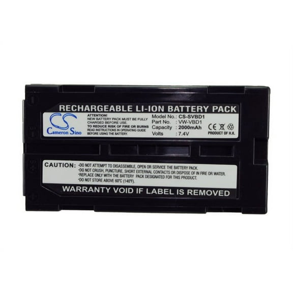 Battery for Panasonic AG-BP15 CGR-B/202 CGR-B/403 VW-B202 JVC BN-V812 RCA BB-65L