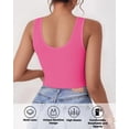 thumbnail image 2 of Crop Top AURUZA sin Mangas con Cuello en U Rosa Talla XS, 2 of 6