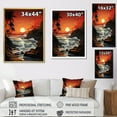 thumbnail image 4 of Designart "Papercut of a Crimson Beach Sunset II" Landscape & Nature Floater Framed Canvas Wall Art, 4 of 7