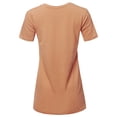 thumbnail image 3 of A2Y Women's Basic Solid Premium Cotton Short Sleeve V-neck T Shirt Tee Tops Eggshell M, 3 of 6