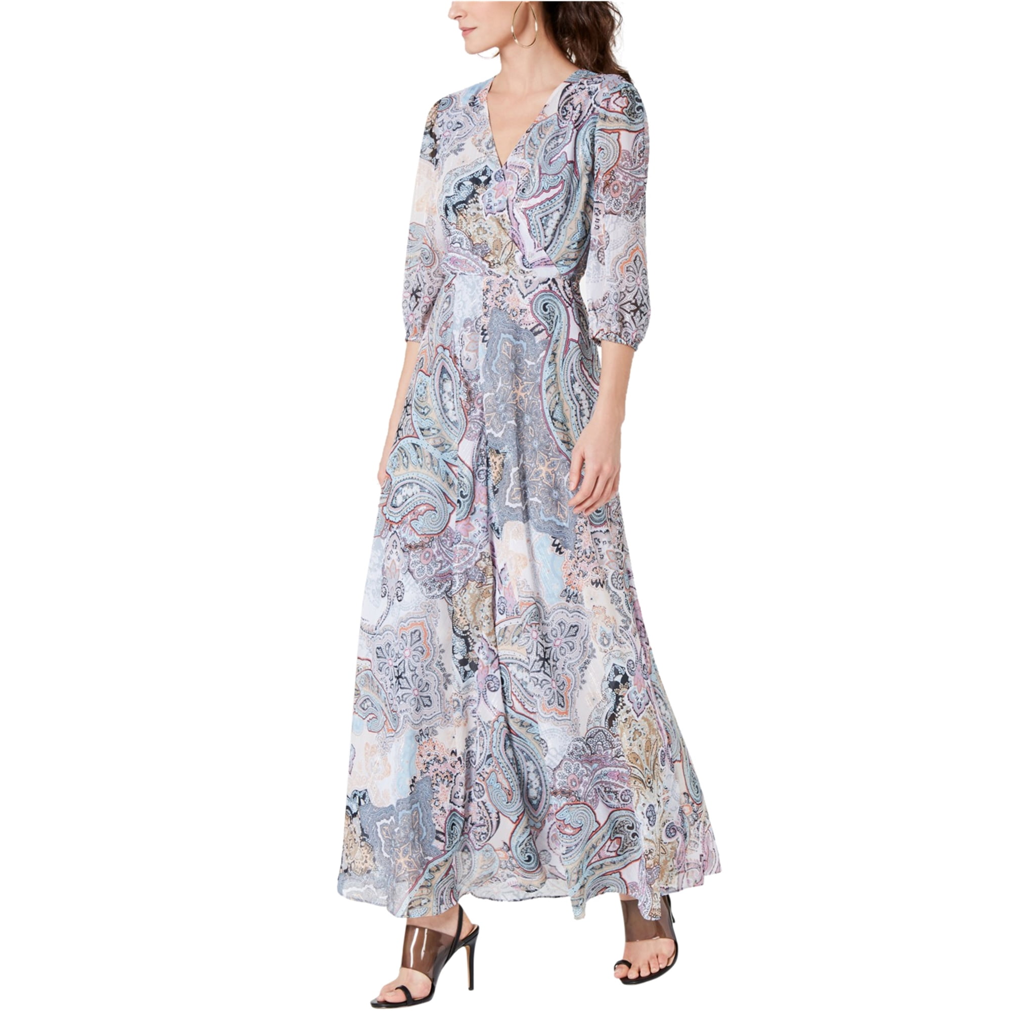 paisley maxi dress with sleeves
