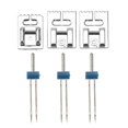 thumbnail image 2 of 3 Pcs Double Twin Needles Pins (3 Size Mixed 2.0/90 3.0/90 4.0/90) With 3Pcs Groove Pintuck Presser, 2 of 5
