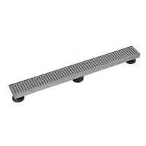 Oatey Designline 28 in. Stainless Steel Linear Shower Drain with Square Pattern Drain Cover, Silver