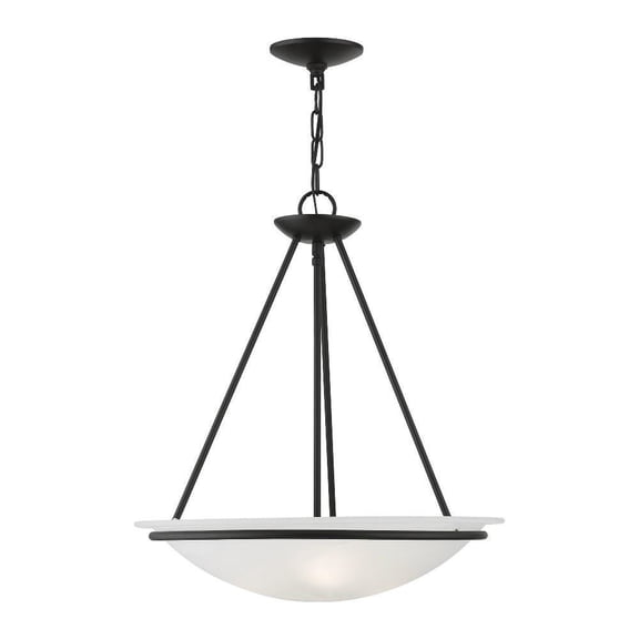3 Light Pendant in Transitional Style-22 inches Tall and 20 inches Wide-Black Finish Bailey Street Home 218-Bel-4569928