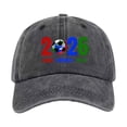 thumbnail image 5 of YiFudd Cartoon Adjustable Washed Cotton Cup26 Soccer Fan USA CAN MEX Design Baseball Cap,Unisex Black, 5 of 5