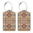thumbnail image 3 of Disketp 4 PCS Luggage Tag for Suitcase,Traditional Tribal Aztec Leather Baggage Tag with Stainless Steel Loop Privacy Cover for Women Men Girls, 3 of 5