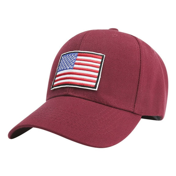 Flag Embroidered Washed Soft Cotton Fitting Baseball Cap Hats for Women Men