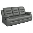 thumbnail image 4 of Nova 3-piece Upholstered Motion Reclining Sofa Set Dark Grey, 4 of 5