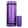 thumbnail image 1 of BalanceFrom 71 x 24 x 1 Inches Extra Thick Yoga Mat with Knee Pad, Purple, 1 of 10