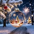 thumbnail image 4 of AURIGATE Lighted Christmas Ball Ornament with Flat Acrylic Insert Transparent Sphere for Xmas Tree Home Holiday Hanging Decoration Party Gift, 4 of 6