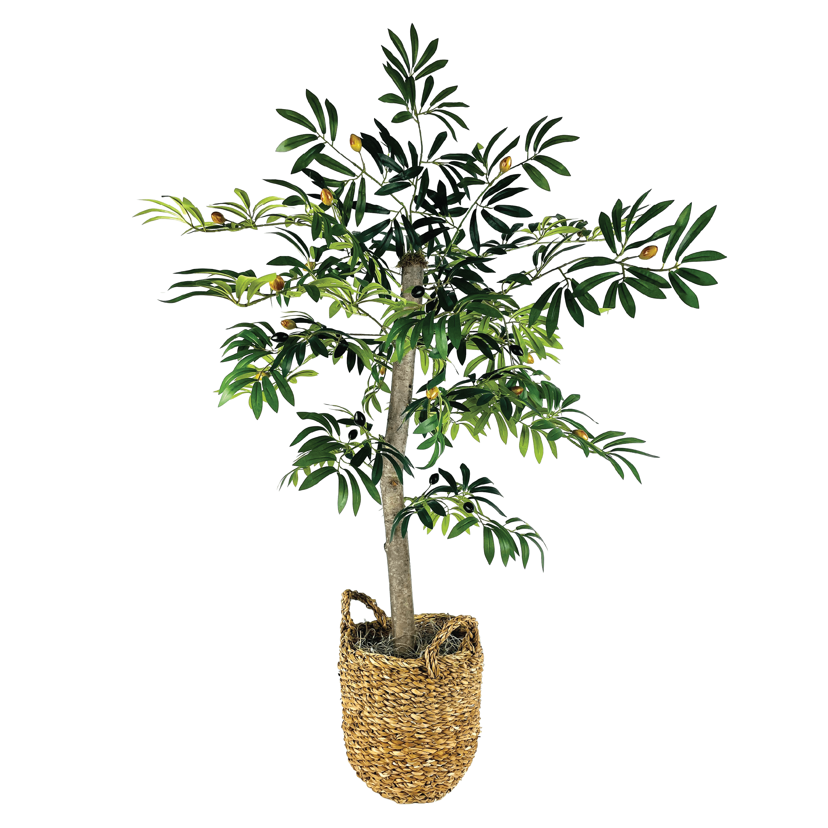 Artificial Tree, LCG Florals 4ft Olive Tree in Deco Basket, Fake Indoor Faux Tree for Living Room, Office, and Home Decor