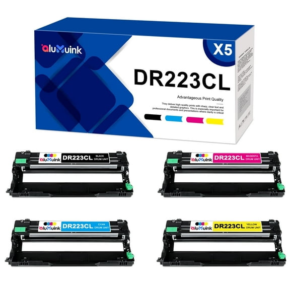 DR223CL Drum Unit 4 Pack Replacement for Brother DR-223CL Drum for MFC-L3770CDW Printer (BK/C/M/Y).