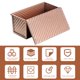 thumbnail image 3 of Molde para hornear Yuarrent Herramientas rectangulares Acero al carbono 230g Oro con Tapa, 3 of 6