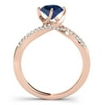 thumbnail image 3 of 1.15 Ct Halo Sapphire & Diamond Engagement Rings - Bridal Set - 14K Gold, 3 of 9