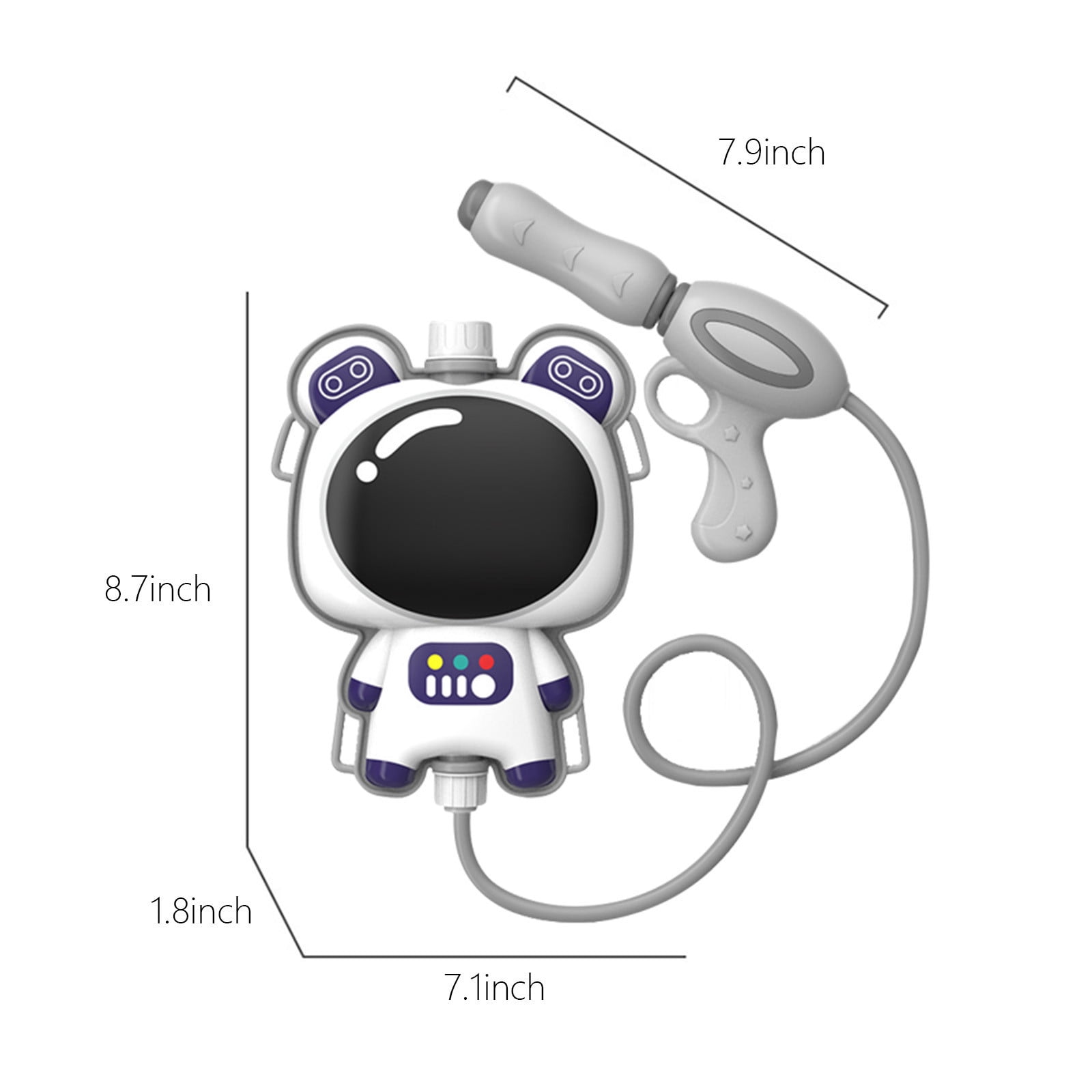 Panda Water Gun Backpack Super Squirt Soaker Long Range Summer Toys (color may vary)
