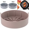 thumbnail image 2 of Muyoka Freidora de aire Olla de silicona 440 grados Fahrenheit Bandeja para hornear resistente a altas temperaturas Cesta de freidora de aire de cocina antiadherente con asa para cocinar en casa Horno Muyoka Hogar, 2 of 7