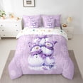 thumbnail image 2 of Castle Fairy Teens Boys Girls Xmas Snowman 7-Piece Bedding Comforter Set,Happy New Year King Bedding Sets,Festival Theme Ultra Soft Bed Sheets,Ultra Soft Home Decor, 2 of 8