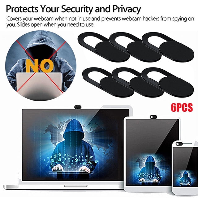 WIFKLSIIPG Webcam Cover Web Camera Privacy Blocker Computer Phone Ultra-Thin Black 6PCS