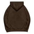 thumbnail image 4 of Inglocry Oversized Hoodies for Women 2026 Cute Hoodie Plus Size Plain Basic Soft Sweatshirts Tops Fall Winter Trendy Outfits Coffee M, 4 of 5