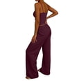 thumbnail image 3 of FNFYFH Women's 2 Piece Lounge Set Ribbed Tank Top and Wide Leg Sweatpants Tracksuit Comfy Matching Sets, 3 of 5