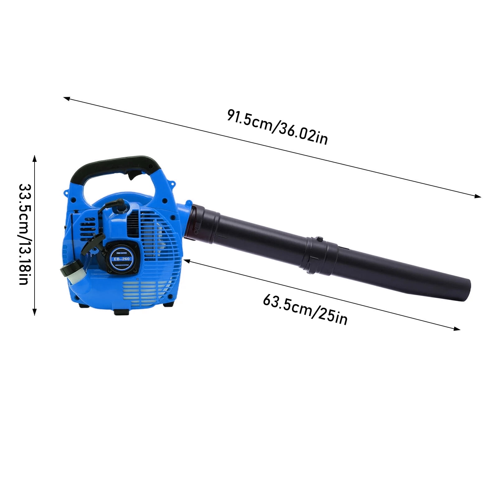 YILIFEIDA Gas Leaf Blower for Yard, 25.4CC 2-Stroke Gas Powered Leaf Blower Commercial Handheld Grass Lawn Garden Dust Blowing Cleaning Tool 7500Rpm, Blue