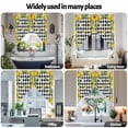 thumbnail image 6 of Summer Swag&nbsp;Curtains Lemon Flower Leaf Fruit Buffalo Plaid Kitchen Swag Valance Rod Pocket Curtain Valances Scalloped Window Treatment/Drapes for Living Room Bedroom, Each 28"W x 36"L, 6 of 8