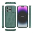 thumbnail image 4 of ELEHOLD for iPhone 14 Hard Phone Case with Back Card Holder Full Body Protection Shockproof Slim Lightweight Case,darkgreen, 4 of 7