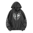 thumbnail image 2 of Fesfesfes Hoodie Jacket for Women Gothic Style Sleeve Hoodlies Zipper Thermal Hoodie Zip Up Coat Plus Size Jacket, 2 of 6