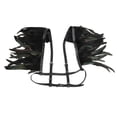 thumbnail image 2 of Chal de plumas artificiales, estola punk, poncho de carnaval, chal de plumas negras para espectáculo Estilo A, 2 of 9