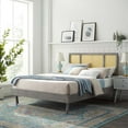 thumbnail image 2 of Platform Bed Frame, Full Size, Wood, Grey Gray, Modern Contemporary Urban Design, Bedroom Master Guest Suite, 2 of 9