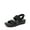 ALL BLACK, variant on Women's Walking Sandals Lightweight Soft Footbed Low Wedge Comfort Indoor Outdoor Flat Sandals